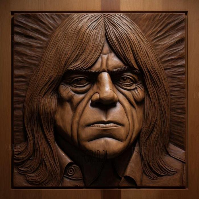 Malcolm Young 2 stl model for CNC